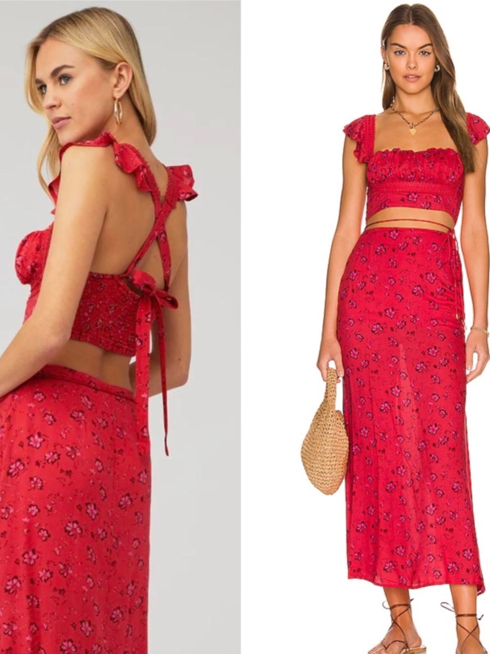 Free People Bijou Set in Cherry Combo